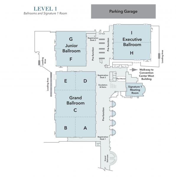 Rosen Centre Floor Plan - Level 1
